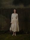 Mutedance 25 Autumn/Winter Round Neck Top Skirt Plant Dye Highly Handmade MD-MD25FW68-nude (MD25FW65)